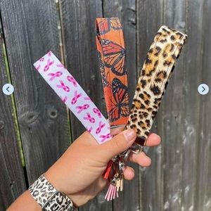 Breast Cancer Keychain Wristlet